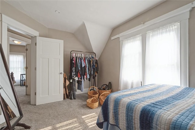407 7th Ave SW, Cedar Rapids, IA 52404 - bedroom featuring lofted ceiling and carpet flooring