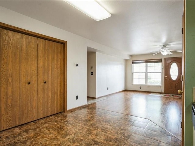 1200 Murray St NE Unit 1, Cedar Rapids, IA 52402 - entrance foyer with a ceiling fan and baseboards