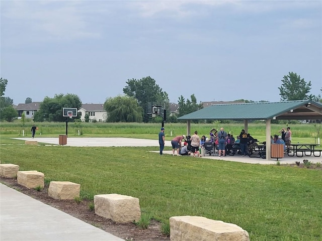 5055 Pluto Ave, Marion, IA 52302 - surrounding community featuring a gazebo, a lawn, and community basketball court