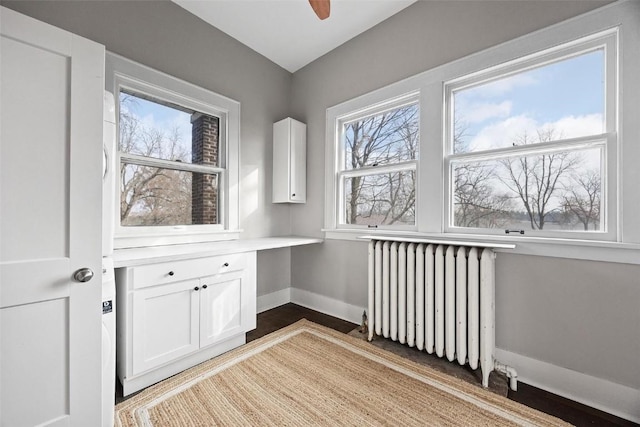 320 E St, Tipton, IA 52772 - hallway featuring radiator and baseboards