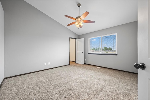 3806 English Glen Ave, Marion, IA 52302 - carpeted empty room featuring lofted ceiling and a ceiling fan