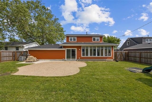 3013 Ravenwood Ter NW, Cedar Rapids, IA 52405 - back of property featuring a patio area and central AC unit