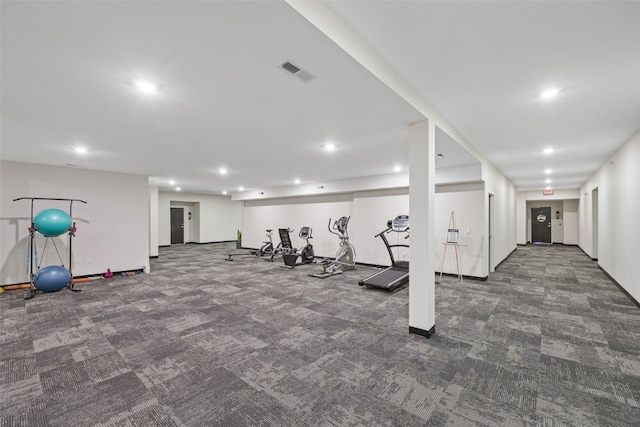 1871 Ellis Blvd NW Unit 309, Cedar Rapids, IA 52405 - exercise room with carpet floors, recessed lighting, and baseboards