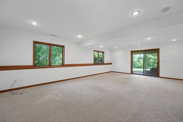 4644 Rapid Creek Trl NE, Iowa City, IA 52240 - unfurnished room featuring recessed lighting, carpet flooring, and a smoke detector