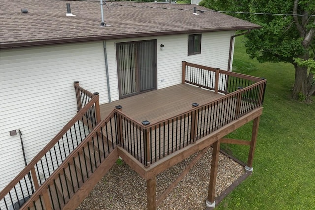 109 Oreole NE, Solon, IA 52333 - wooden deck with a yard and stairway