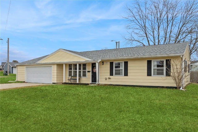 281 NW Jacolyn Dr, Cedar Rapids, IA 52405 - single story home with concrete driveway, a front yard, and an attached garage
