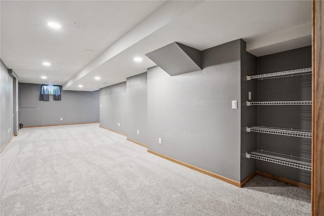 925 Rolling Creek Dr NE, Cedar Rapids, IA 52402 - basement with light colored carpet and recessed lighting