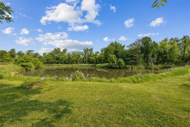 4427 J St SW, Cedar Rapids, IA 52404 - view of yard with a water view and a forest view