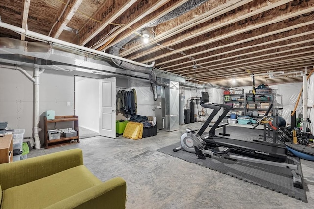 2890 Meadow Ct, Hiawatha, IA 52233 - workout room featuring heating unit