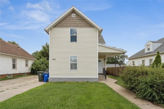 208 Northgate St, Shellsburg, IA 52332 - back of property with a lawn