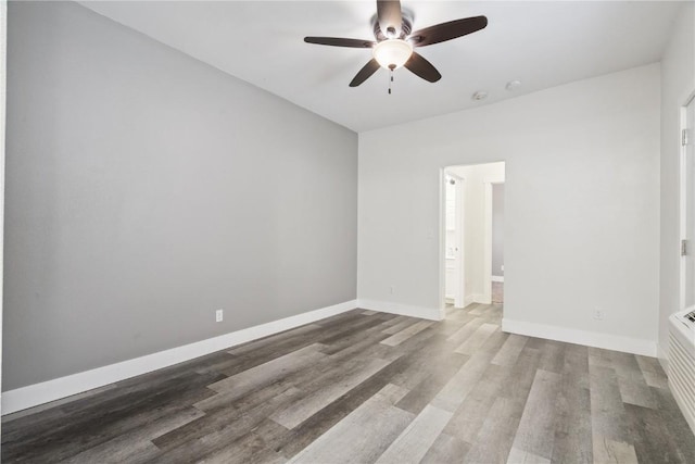 208 Northgate St, Shellsburg, IA 52332 - spare room with ceiling fan and wood finished floors