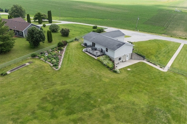 1782 Baker Ave, West Branch, IA 52358 - aerial view of sparsely populated area with rows of crops