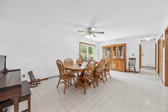1782 Baker Ave, West Branch, IA 52358 - dining area featuring ceiling fan and light flooring