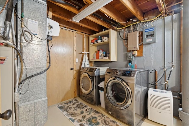 452 Lewellen Dr NW, Cedar Rapids, IA 52405 - laundry room with washer and dryer and electric panel