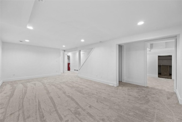 2820 12th Ave SW, Cedar Rapids, IA 52404 - finished below grade area with recessed lighting, carpet flooring, and baseboards