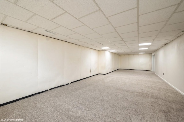 3099 27th Ave, Marion, IA 52302 - empty room featuring carpet flooring and a drop ceiling