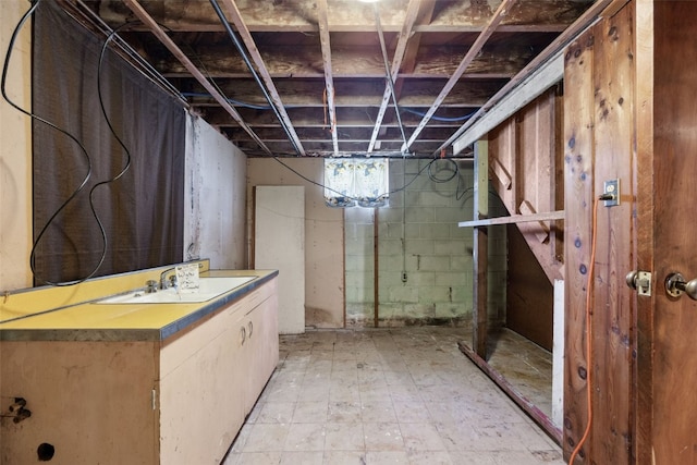 331 36th St NE, Cedar Rapids, IA 52402 - below grade area with a sink