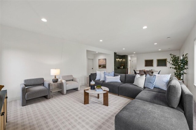 679 Allison Way, Iowa City, IA 52245 - living room with recessed lighting and light carpet