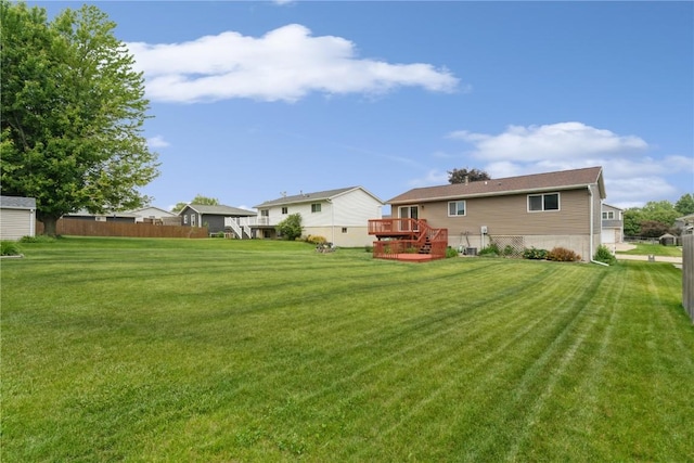 2445 Hillview Dr, Marion, IA 52302 - view of yard with a deck
