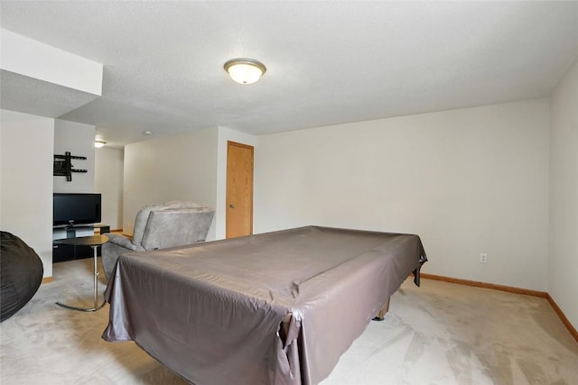 1450 Tower Ln NE, Cedar Rapids, IA 52402 - rec room with baseboards, light carpet, and billiards