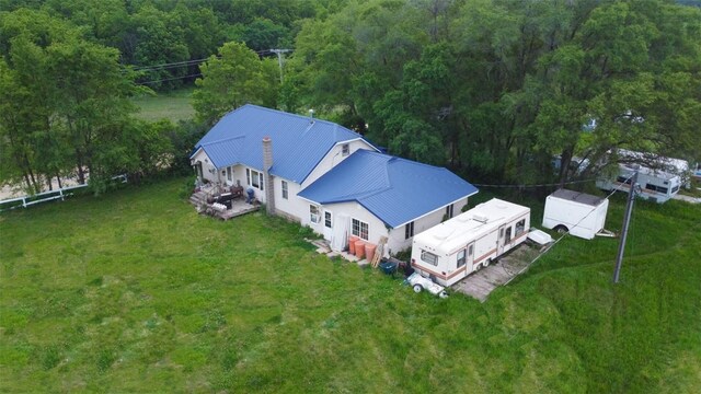 36654 Belgian Rd, Strawberry Pt, IA 52076 - view from above of property featuring a forest