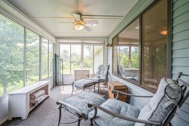 4320 Maureen Ct SE Unit 176, Cedar Rapids, IA 52403 - sunroom / solarium featuring ceiling fan and healthy amount of natural light