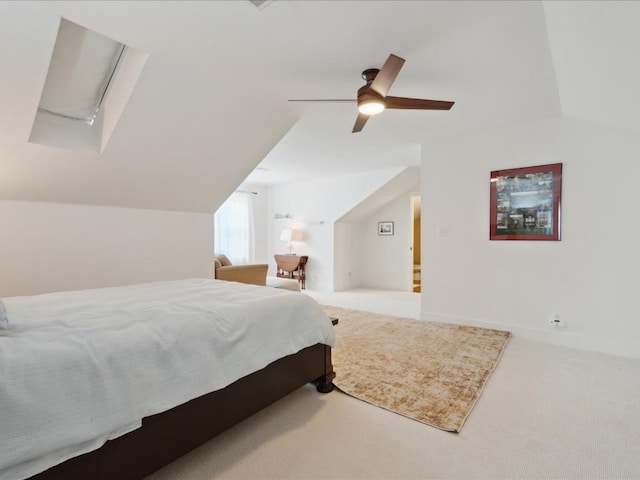 501 Washington Ct SW Unit B, Mount Vernon, IA 52314 - carpeted bedroom with ceiling fan and lofted ceiling
