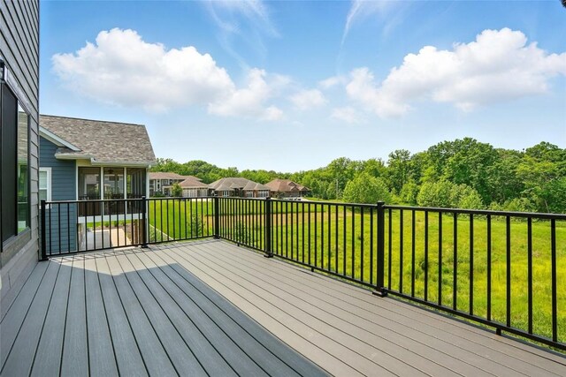 1643 Avalon Pl, Iowa City, IA 52245 - wooden terrace with a yard
