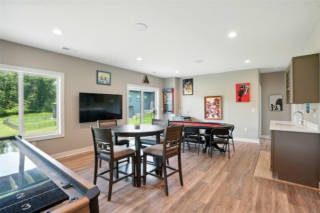 1643 Avalon Pl, Iowa City, IA 52245 - dining room with light wood-style floors and recessed lighting