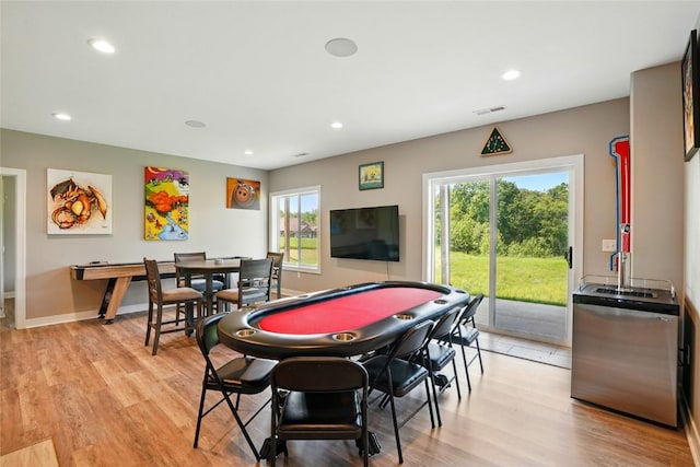 1643 Avalon Pl, Iowa City, IA 52245 - rec room with light wood-style floors and recessed lighting