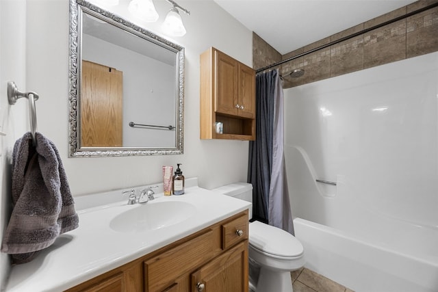 429 W Prairie Dr, Fairfax, IA 52228 - bathroom with vanity, shower / tub combo, and tile patterned floors
