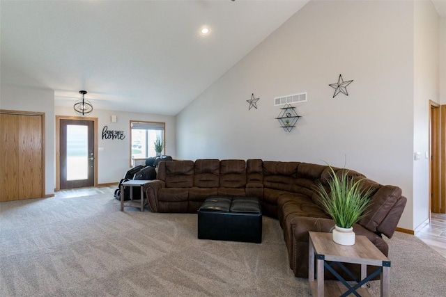 310 34th Ave, Marion, IA 52302 - living room with vaulted ceiling and carpet floors