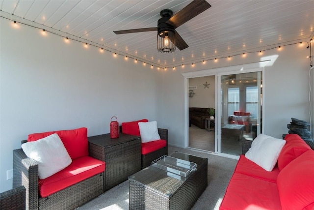 310 34th Ave, Marion, IA 52302 - view of patio / terrace featuring a ceiling fan and outdoor lounge area
