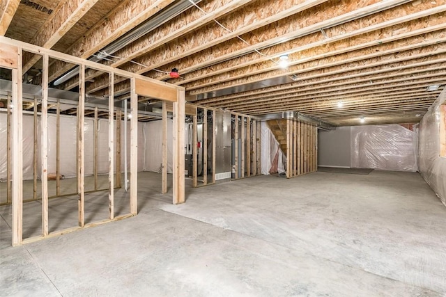 435 Council St, Anamosa, IA 52205 - unfinished basement featuring stairs