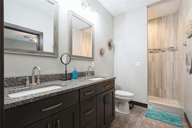 1602 Bridge Creek Ct, Marion, IA 52302 - bathroom with double vanity and tiled shower