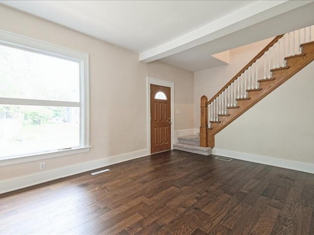1308 A Ave NW, Cedar Rapids, IA 52405 - foyer entrance featuring stairs and dark wood finished floors