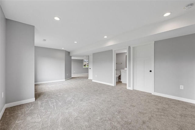 3911 Winnsboro Dr, Iowa City, IA 52245 - finished below grade area featuring carpet and recessed lighting