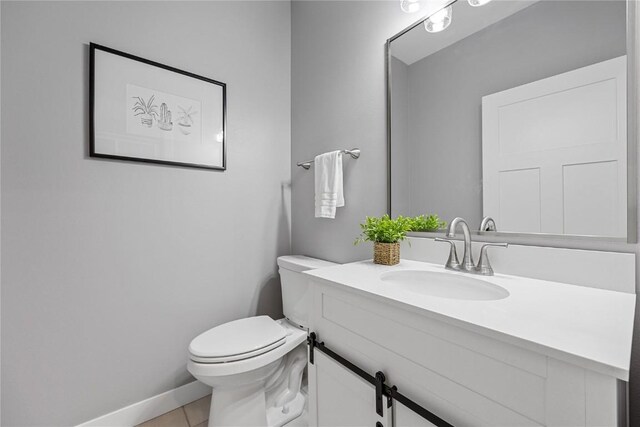 3911 Winnsboro Dr, Iowa City, IA 52245 - half bath with vanity and tile patterned flooring