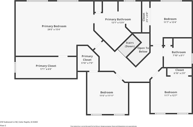 218 Teakwood Ln NE, Cedar Rapids, IA 52402 - view of floor plan / room layout