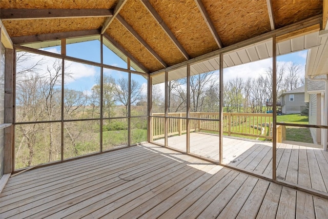 13294 212th Ave, Anamosa, IA 52205 - unfurnished sunroom with vaulted ceiling