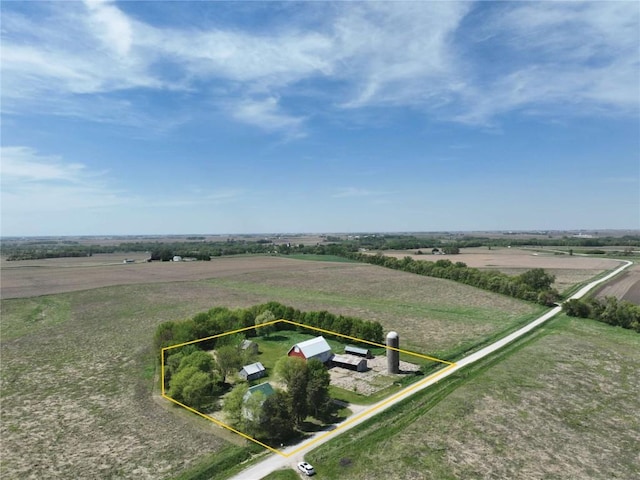 3367 Frost Ave, Brandon, IA 52210 - aerial view of sparsely populated area featuring property parcel outlined