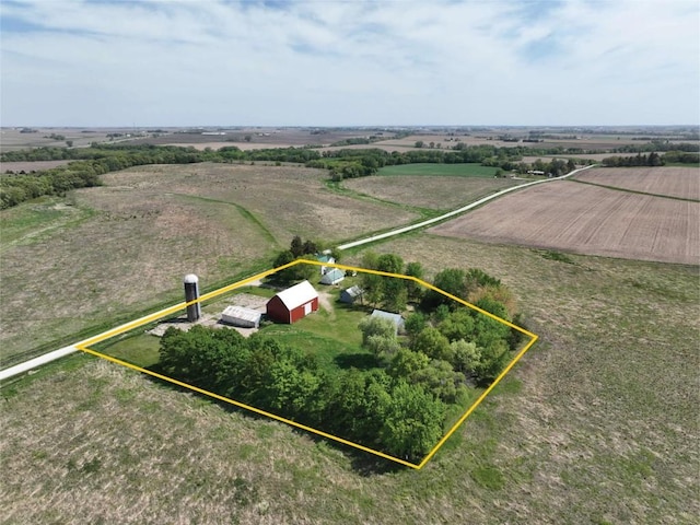 3367 Frost Ave, Brandon, IA 52210 - overview of rural landscape with property parcel outlined and abundant farmland