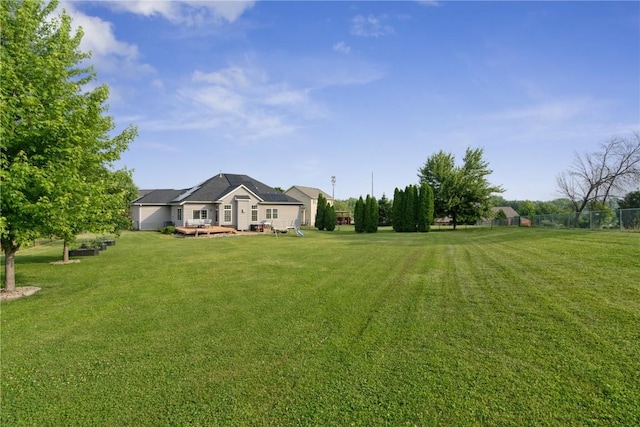 765 34th Ave, Marion, IA 52302 - view of yard featuring a wooden deck
