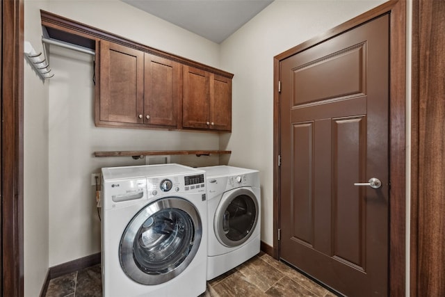 450 2nd St, Fairfax, IA 52228 - washroom featuring independent washer and dryer and cabinet space