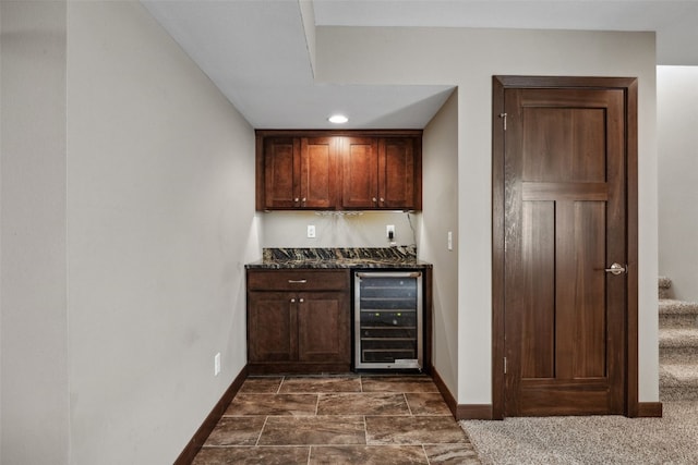 450 2nd St, Fairfax, IA 52228 - indoor dry bar featuring wine cooler and recessed lighting