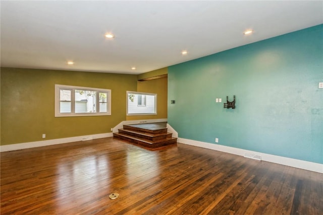 1346 11th St, Marion, IA 52302 - empty room featuring wood finished floors and recessed lighting