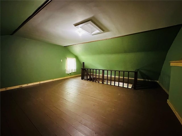 109 Pine St NW, Blairstown, IA 52209 - bonus room with vaulted ceiling and dark wood finished floors