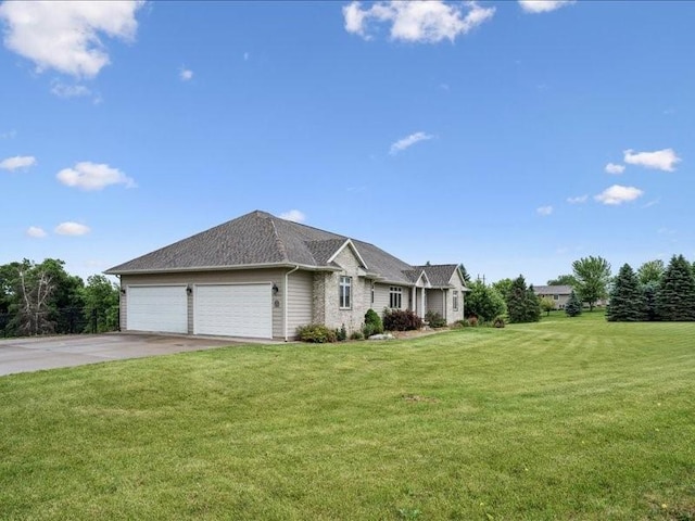 3387 64th St, Palo, IA 52324 - single story home featuring an attached garage, a front yard, and driveway