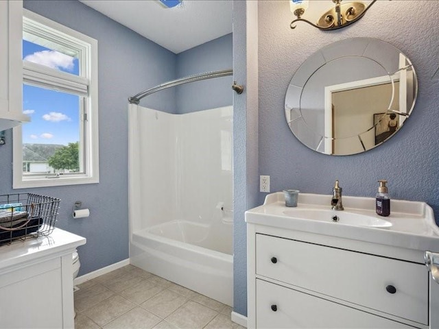 3387 64th St, Palo, IA 52324 - bathroom featuring vanity, bathtub / shower combination, and tile patterned floors