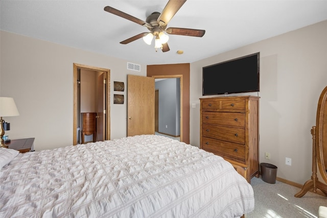 3810 Waterview Ct SW, Cedar Rapids, IA 52404 - carpeted bedroom featuring a ceiling fan and baseboards